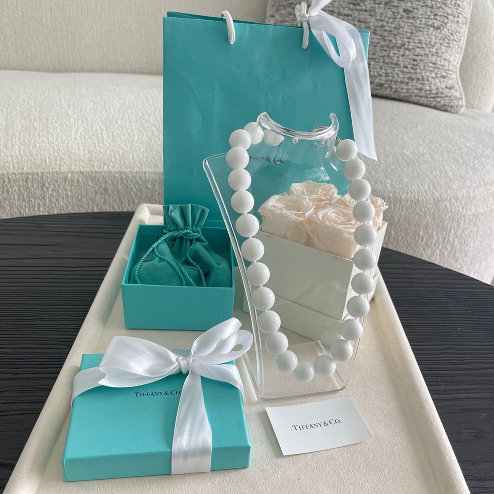 Tiffany & Co. Dolomite Paloma Picasso Bead Strand Necklace 19” $1500